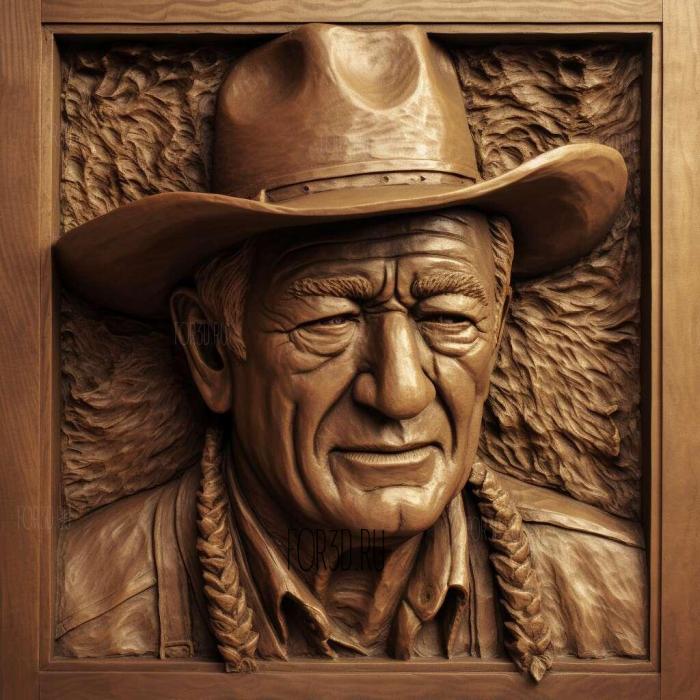 John Wayne 2 stl model for CNC